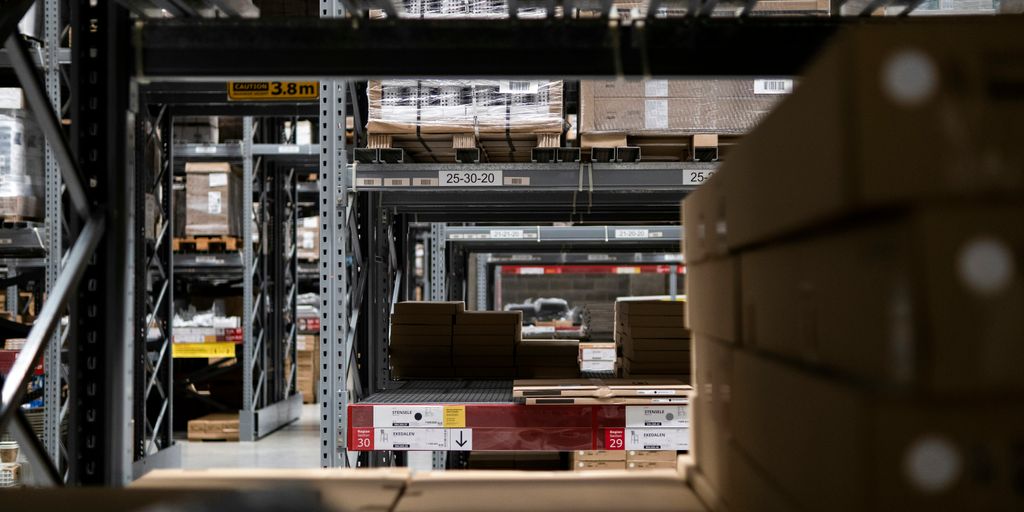 a warehouse filled with lots of boxes and boxes
