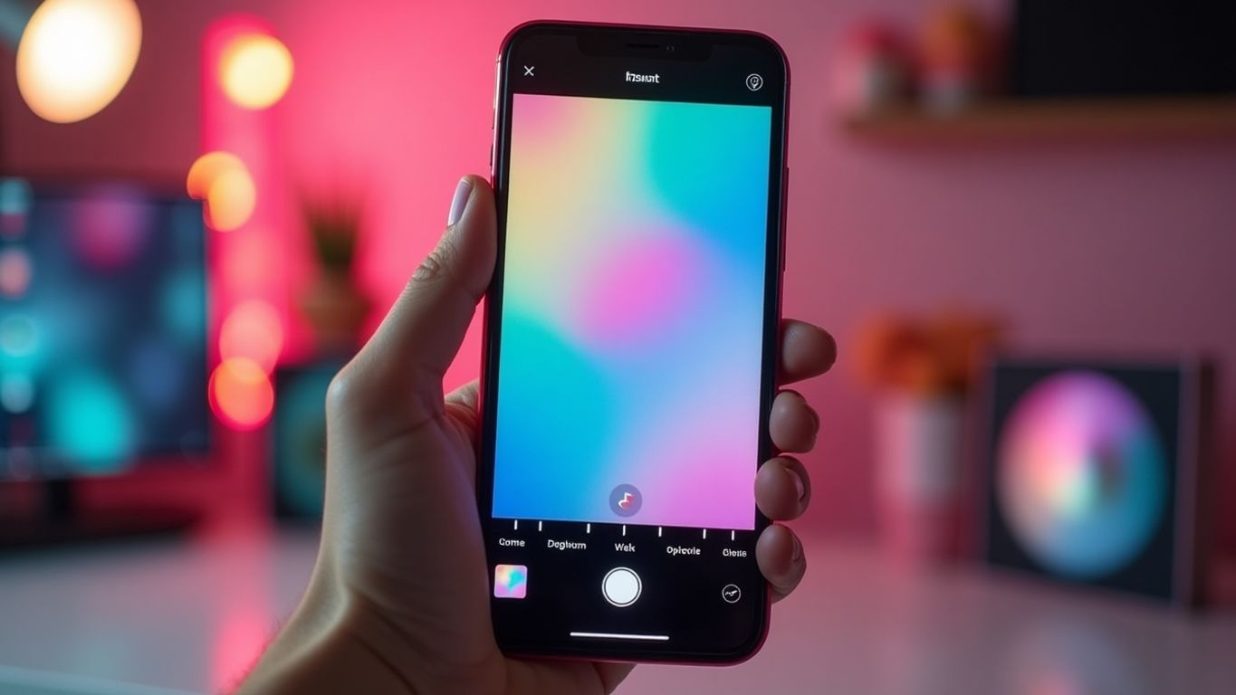 Smartphone with InShot app for video editing.