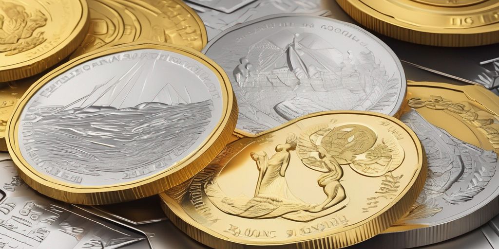 gold and silver coins with international financial regulations background