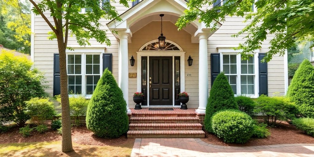 Home exterior with professional renovation work.