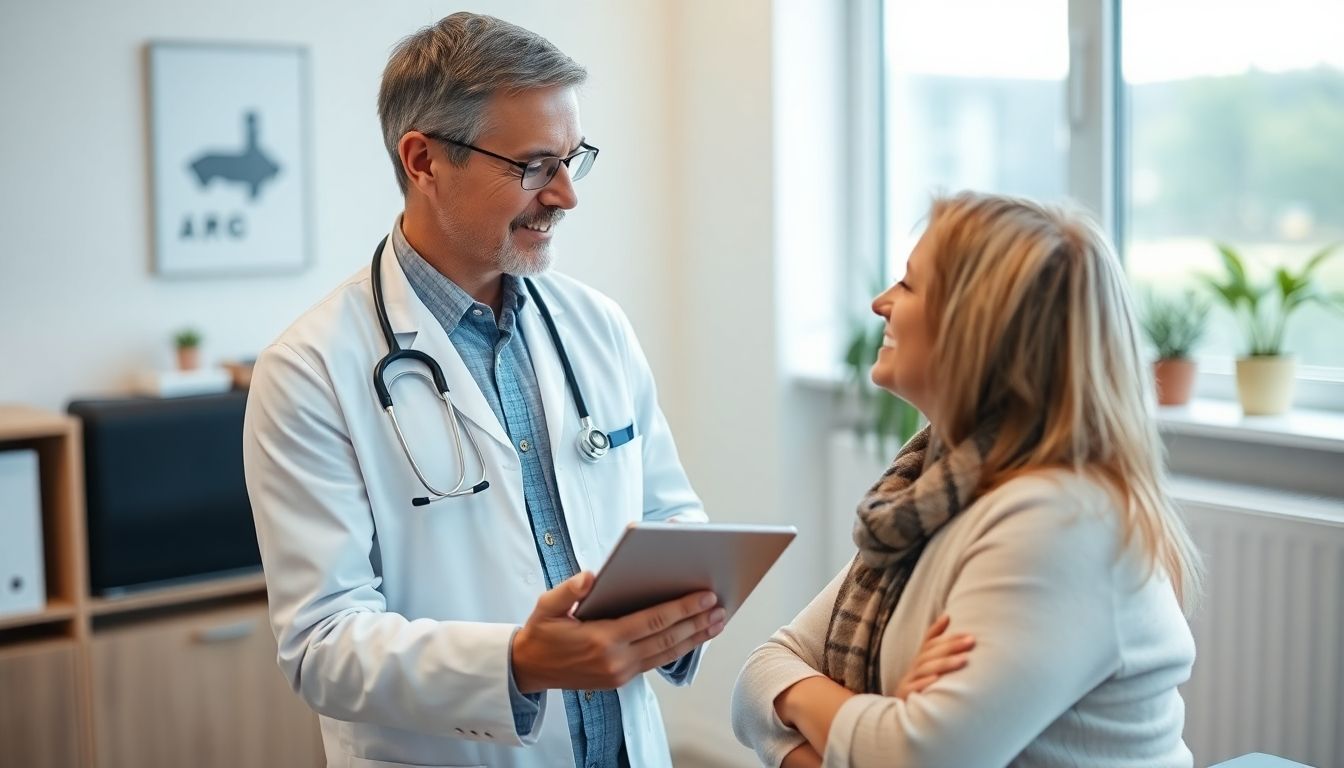 Arzt bespricht medikamentöse Therapieansätze bei Hämochromatose