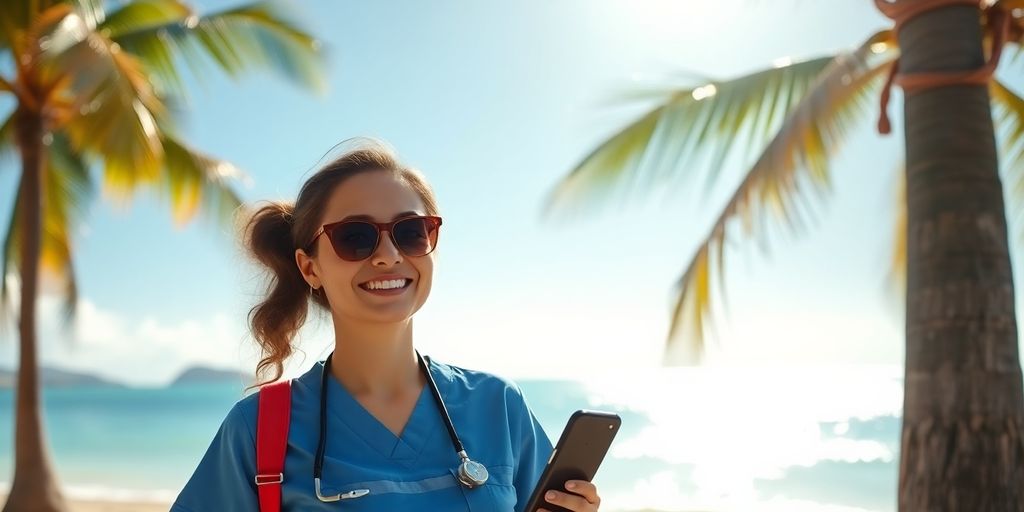 Nurse on a Hawaiian beach.