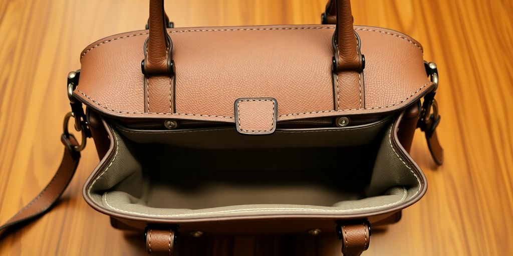 Structure d'un sac à main avec ses composants.