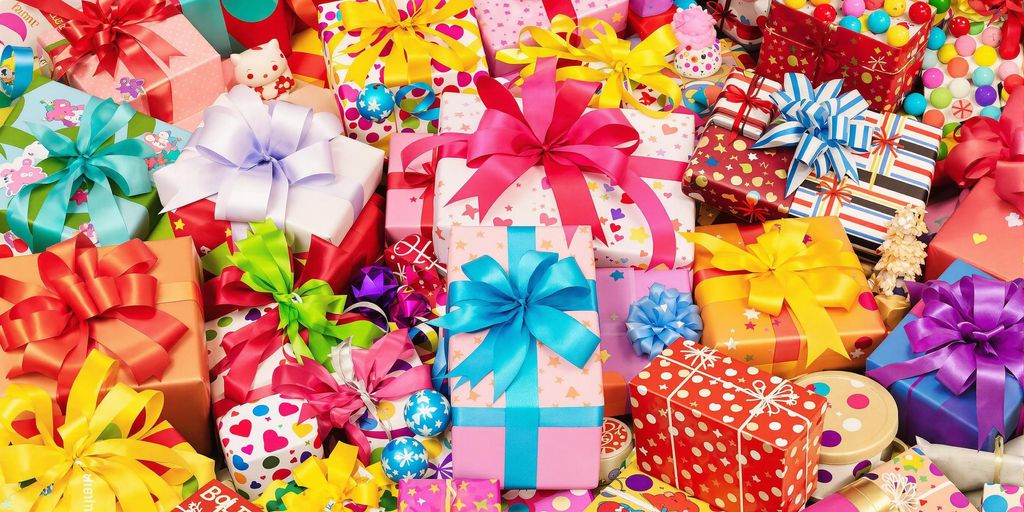Colorful array of creative gifts and wrapping ideas.