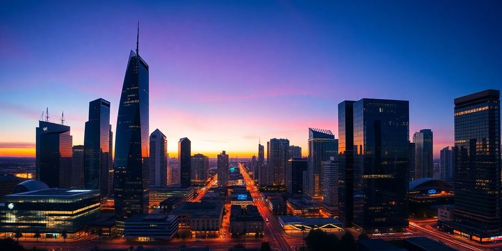 Australian IT companies cityscape skyline panorama.