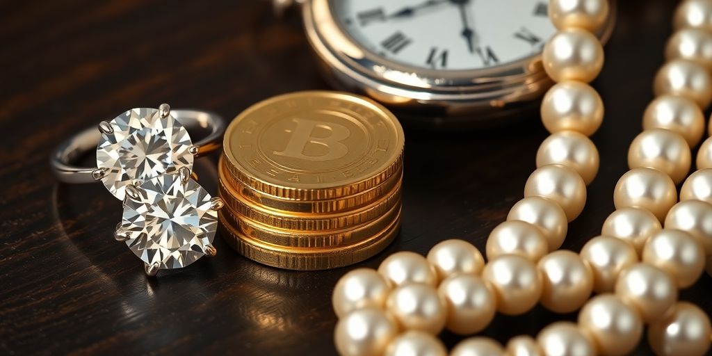 Bijoux, or, et montres sur une table