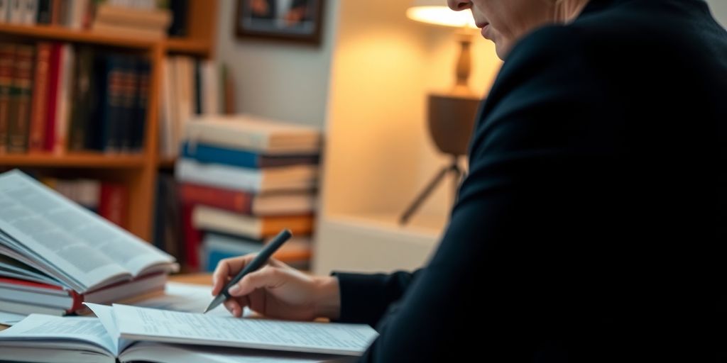 Profesyonel çevirmenin çalışma anı.