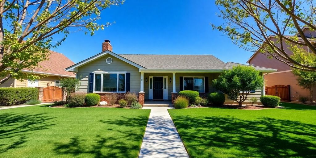 A beautiful house in Reno, NV with a lawn.