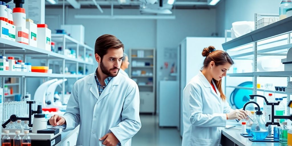 Técnico em Química em laboratório farmacêutico.