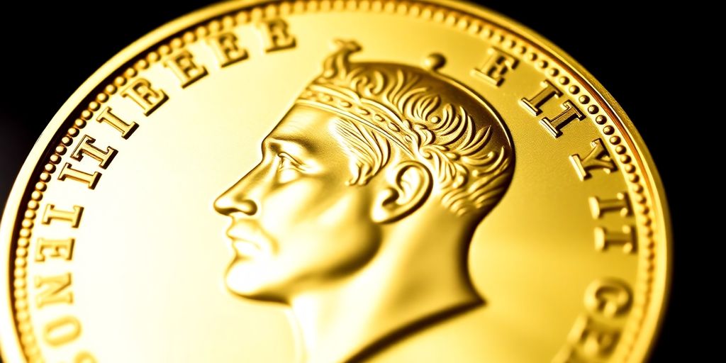 Pièce d'or Georges V avec des détails magnifiques.