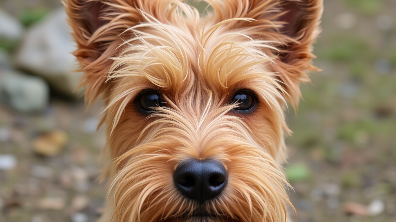 Close-up of an Irish Terrier with reddish-brown fur.