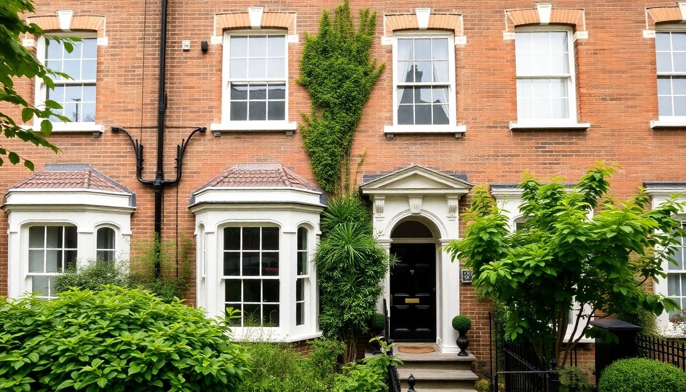 Historic terraced house with modern acoustic features in London.