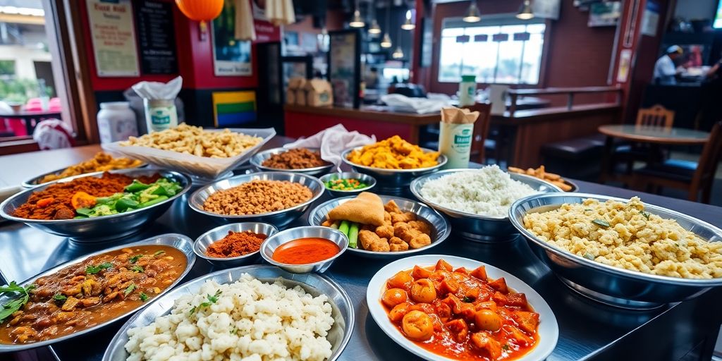 อาหารฮาลาลหลากหลายจากร้านในบรรทัดทองปี 2025