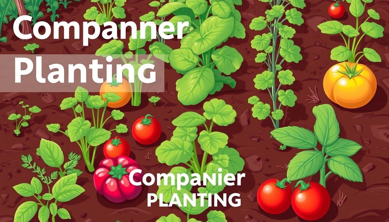 Thriving vegetable garden with various plants together