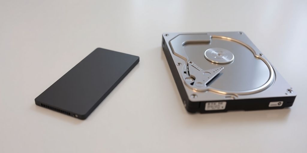 SSD e HD lado a lado