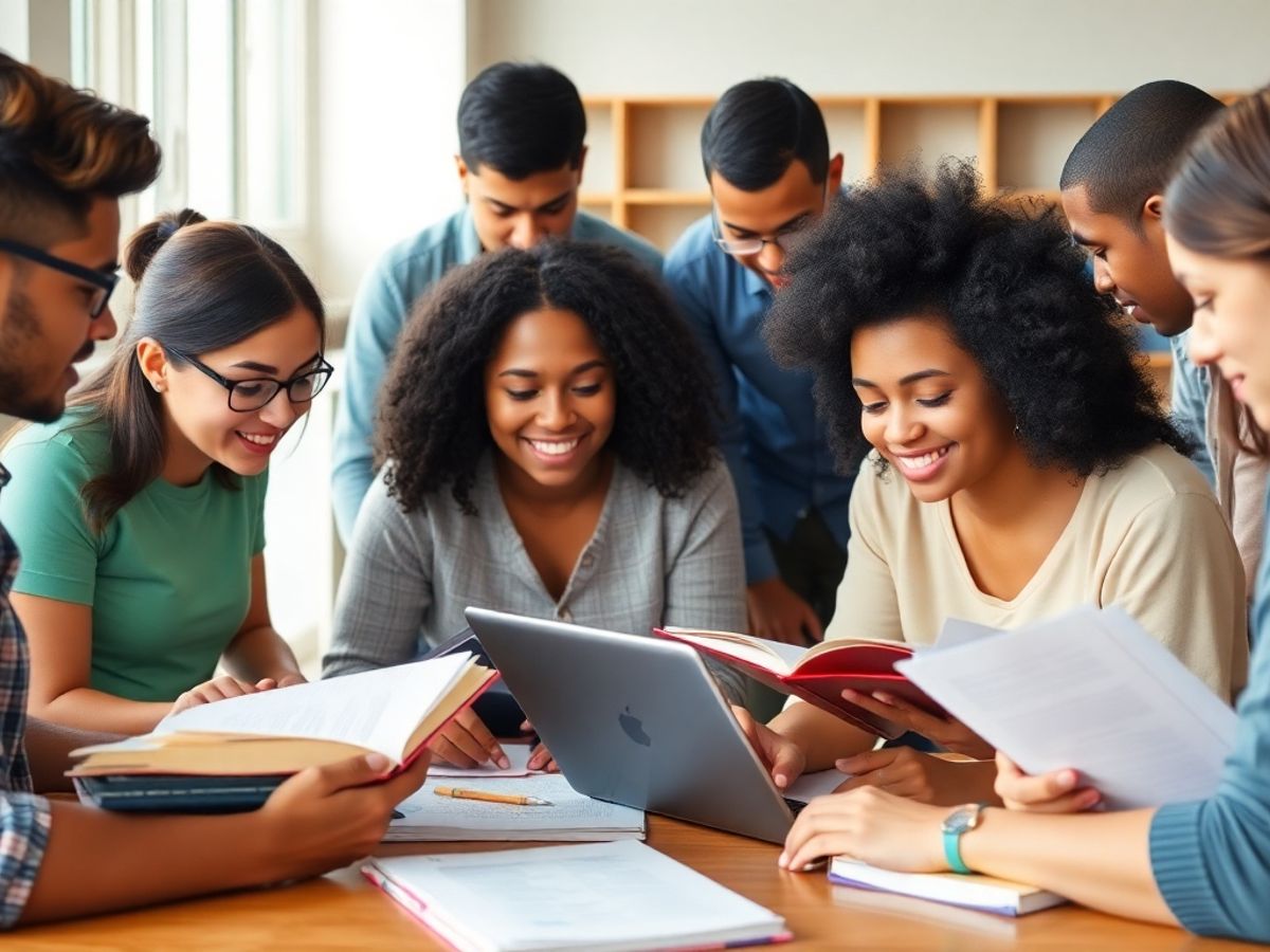 Students studying together for the SAT exam.