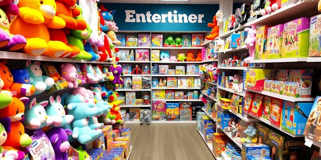 Colourful toys and games inside The Entertainer Leicester.