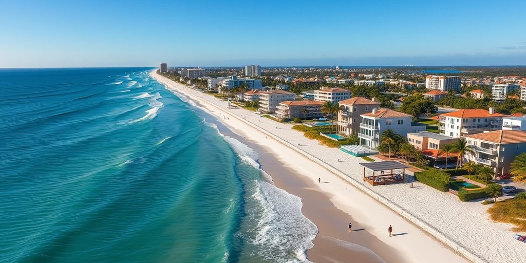 Luxurious beachfront properties in Surfside, Florida