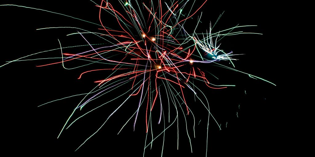 white and red fireworks