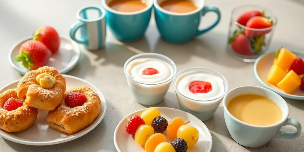 อาหารจัดเบรคเช้า หลากหลายเมนูพร้อมเครื่องดื่ม