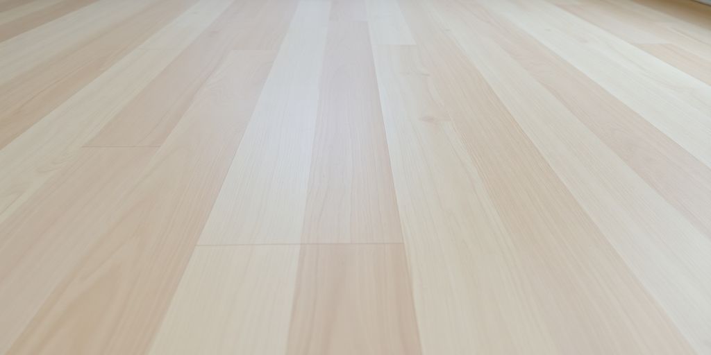 Close-up of a smooth, new subfloor.