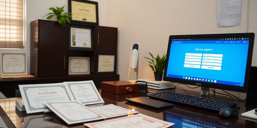 Documents pour donation d'or en ligne sécurisée.