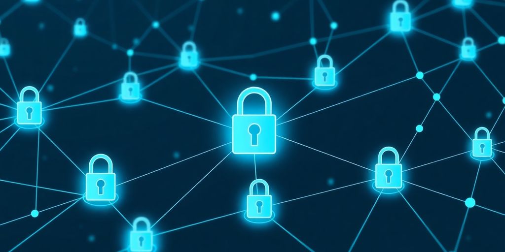 Illustrative image of a secure blockchain network.