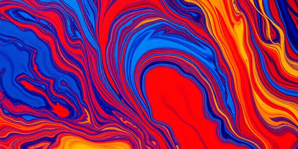 Vibrant colors swirling abstractly in a painterly style.