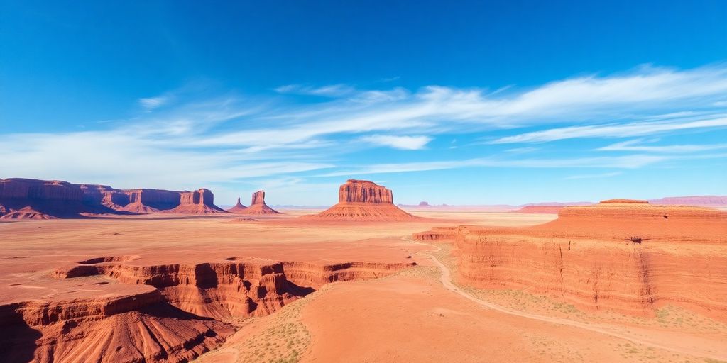 Paysages désertiques fascinants de l'Utah en drone.