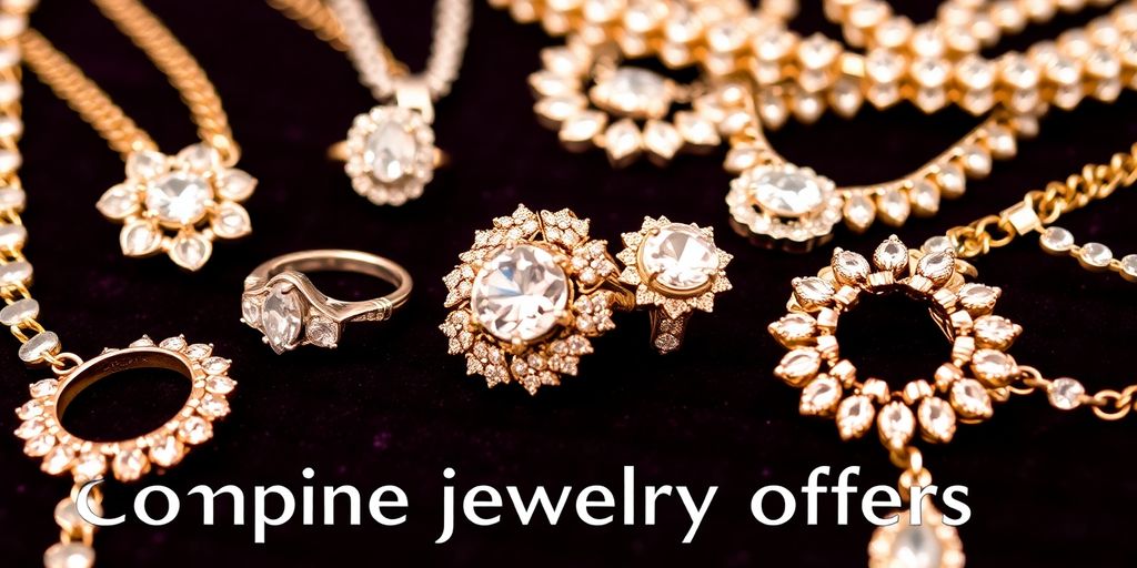 Bijoux variés sur fond en velours.