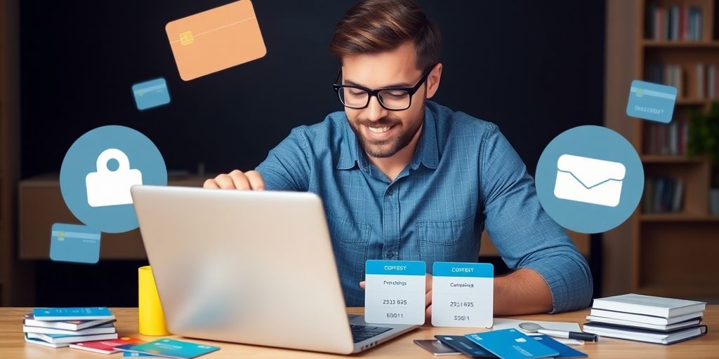 Business owner exploring payment gateway options on laptop.