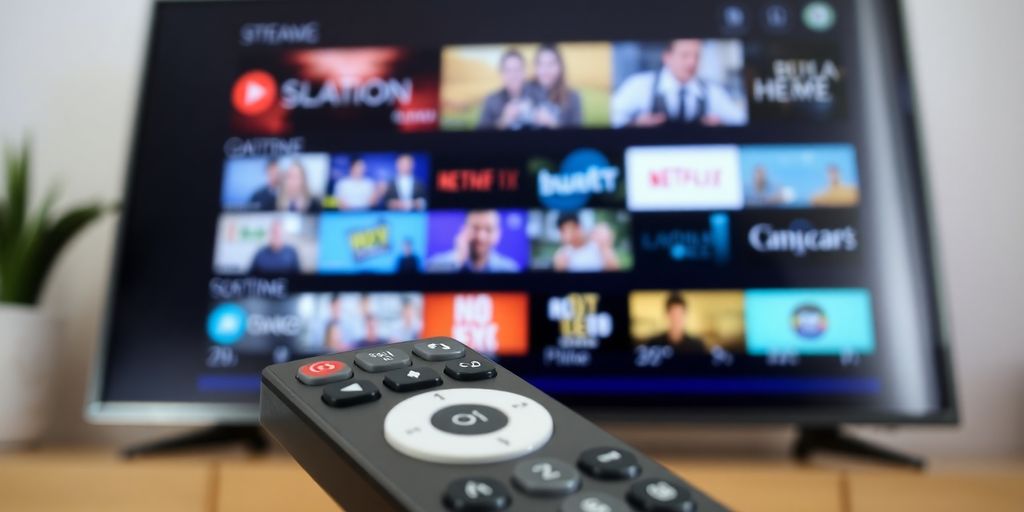 شاشة تلفزيون ذكي تعرض محتوى IPTV