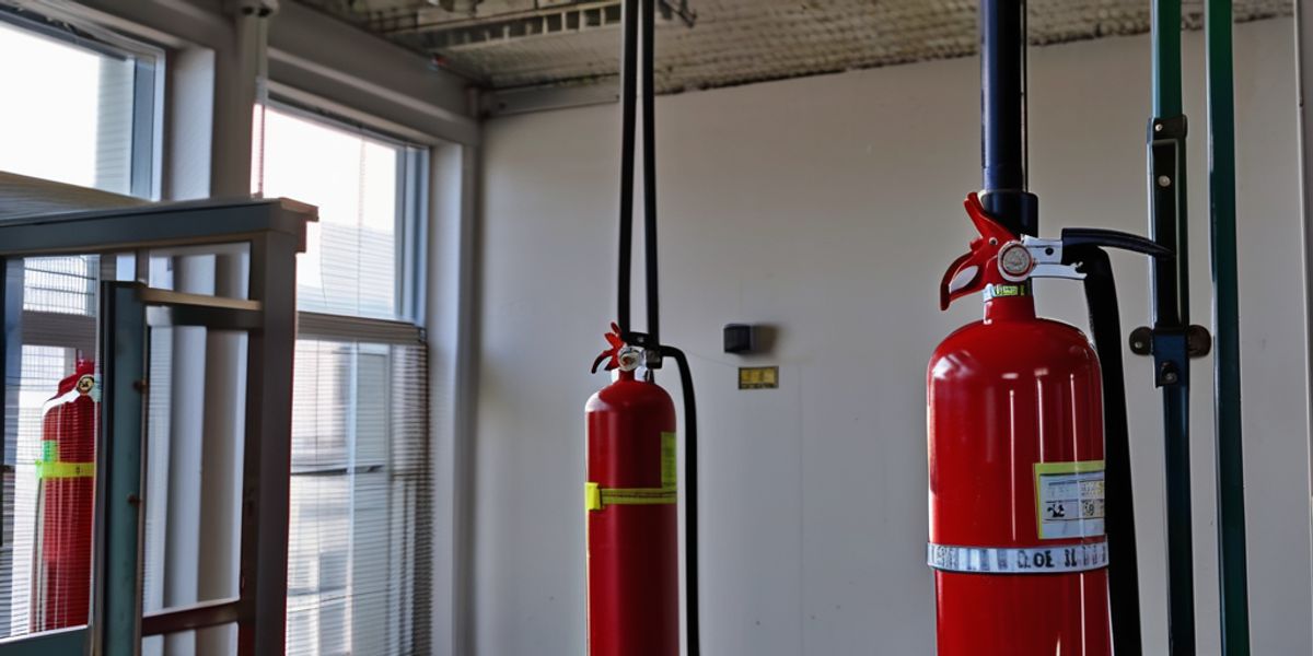 עמדת מטפים בבניין משותף