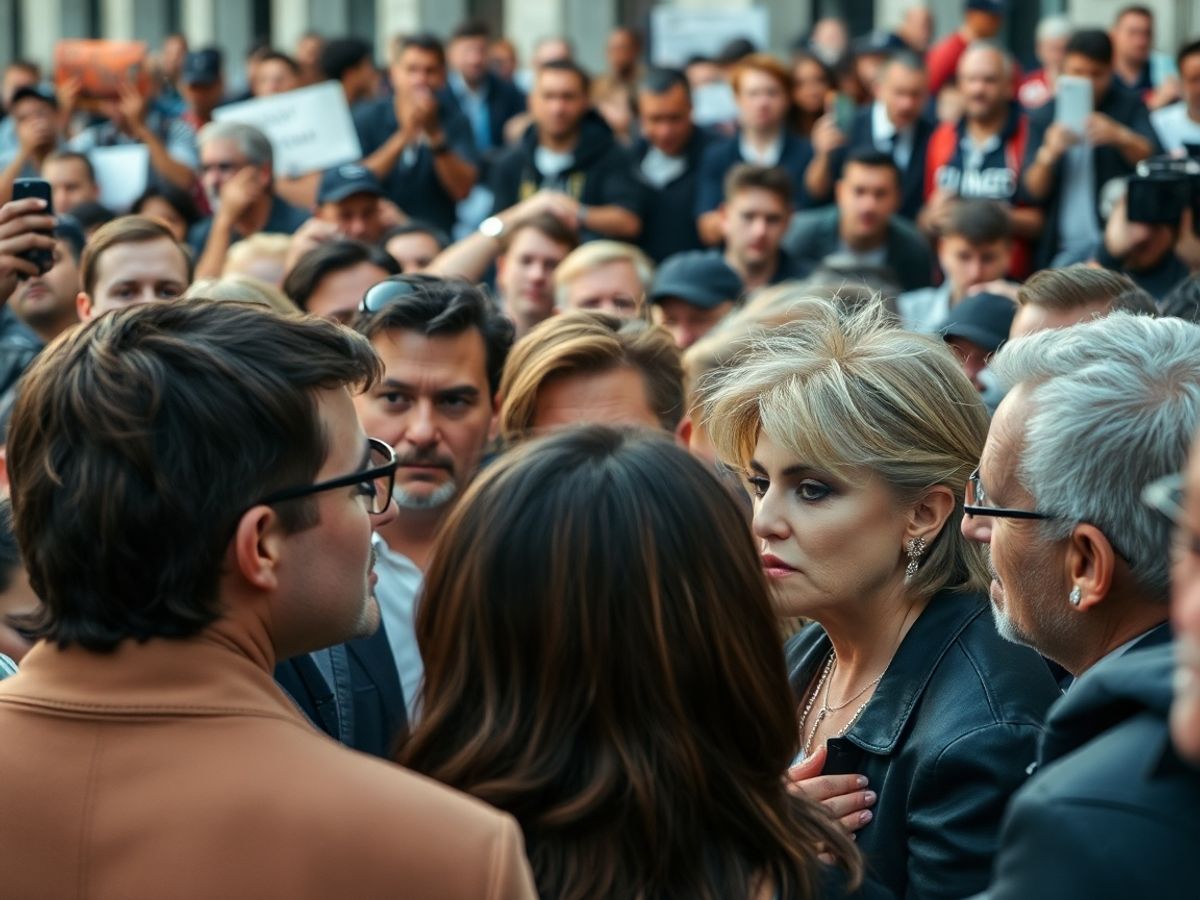 Vedete pop în fața mulțimilor furioase.
