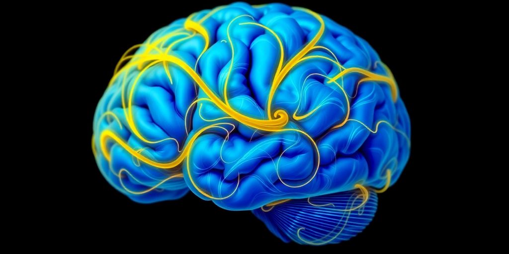 Brain with intertwined ADHD and anxiety patterns.
