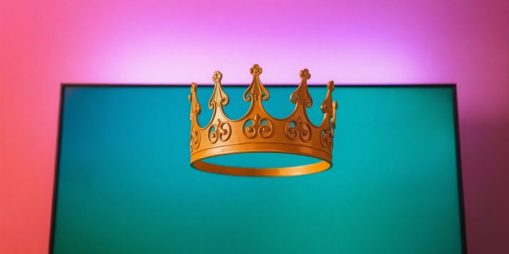 Télévision avec interface King IPTV et éléments royaux