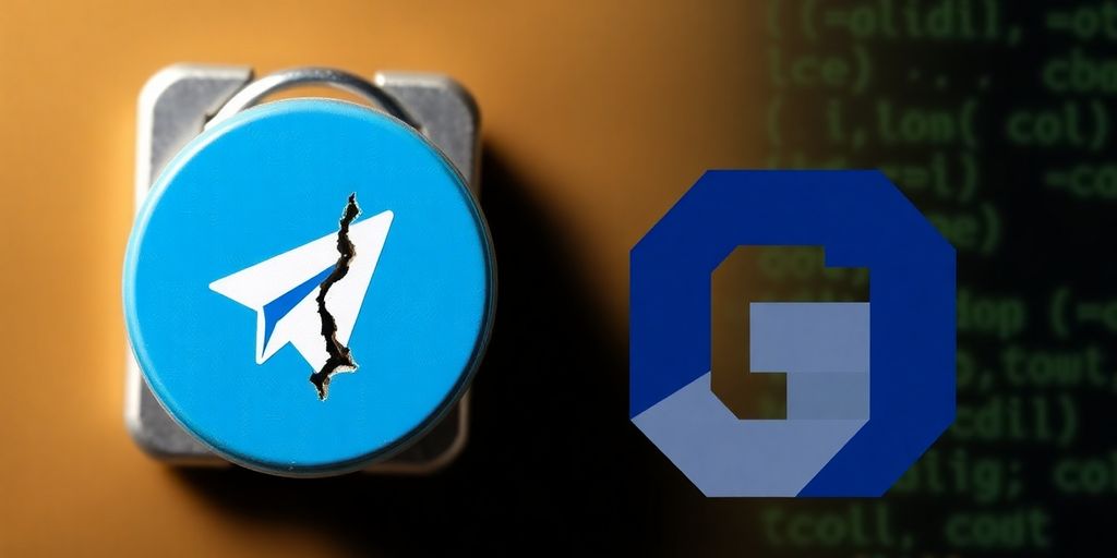 Compromised SSH key, Telegram bot interface, Go programming language logo.
