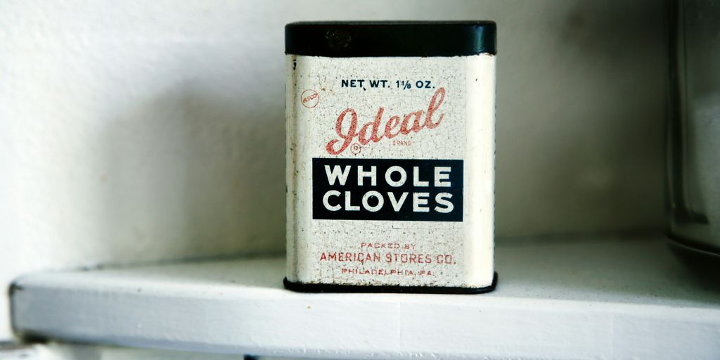 Ideal Whole Cloves case on white shelf