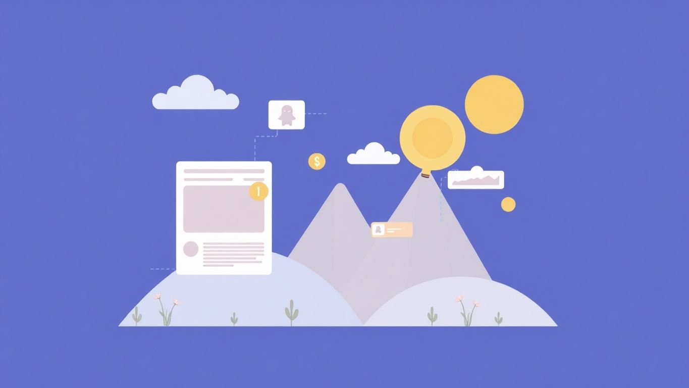 Illustrasjon av engasjerende innhold for sosiale medier.