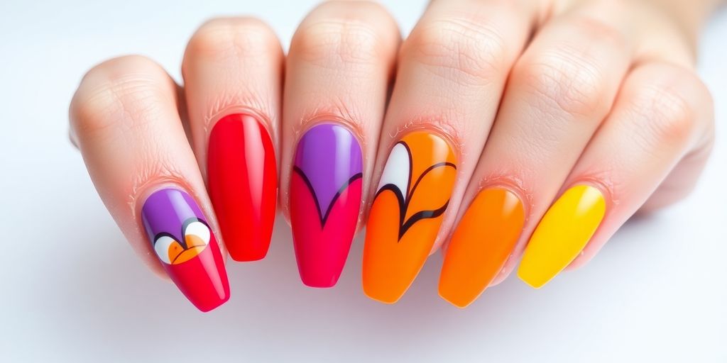 Unhas Duck Nails coloridas e bem cuidadas.