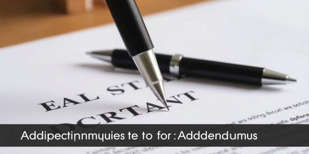 Close-up of a real estate contract and pen.