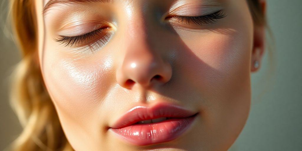 Woman with glowing, healthy skin.