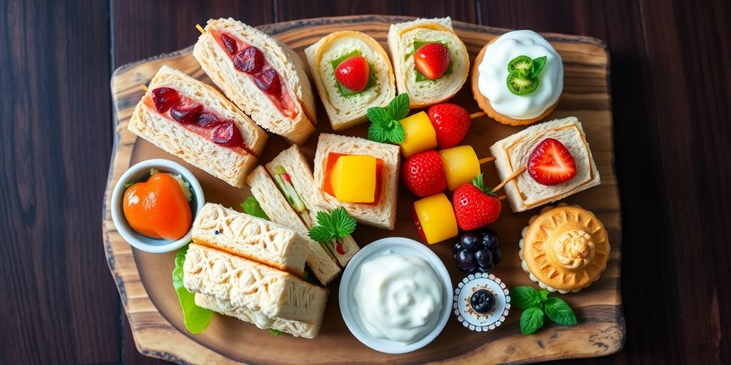 ชุดอาหารว่างสวยงาม