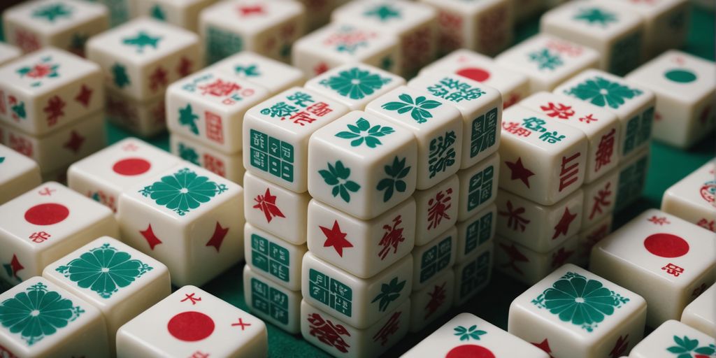 American Mahjong tiles in a Charleston move pattern.
