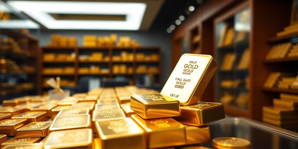 Fournisseur d'or fiable avec des lingots et pièces.