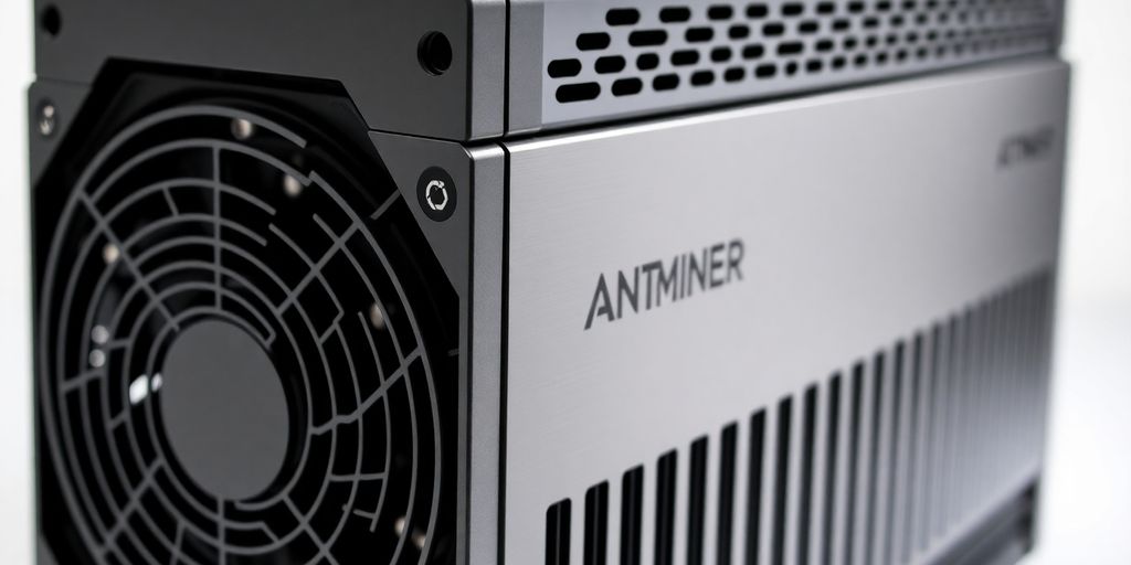 Antminer S21 Bitcoin mining hardware.