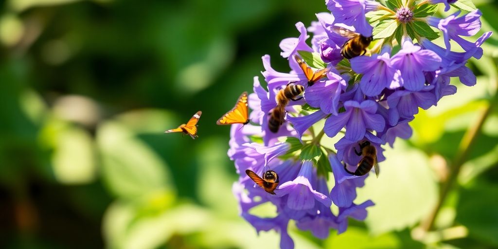 Bunte Blüten ziehen nützliche Insekten an.