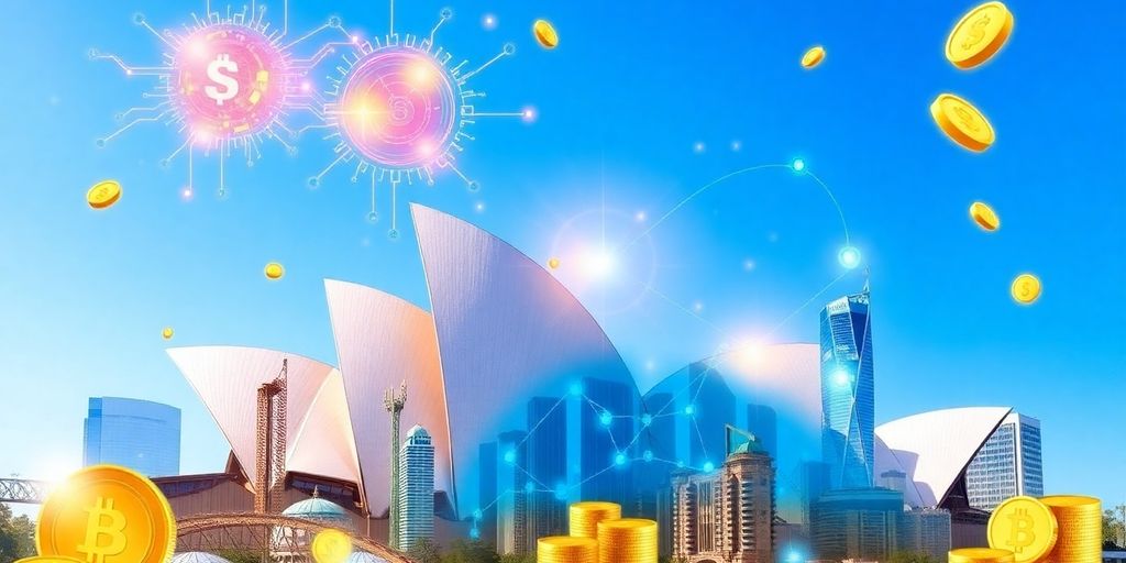 Australian landmarks and business icons.