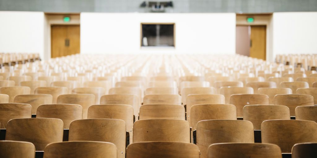 empty chairs in theater