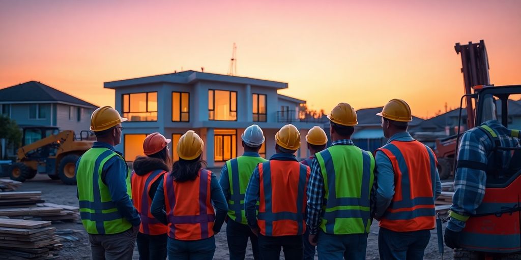Construction crew on site